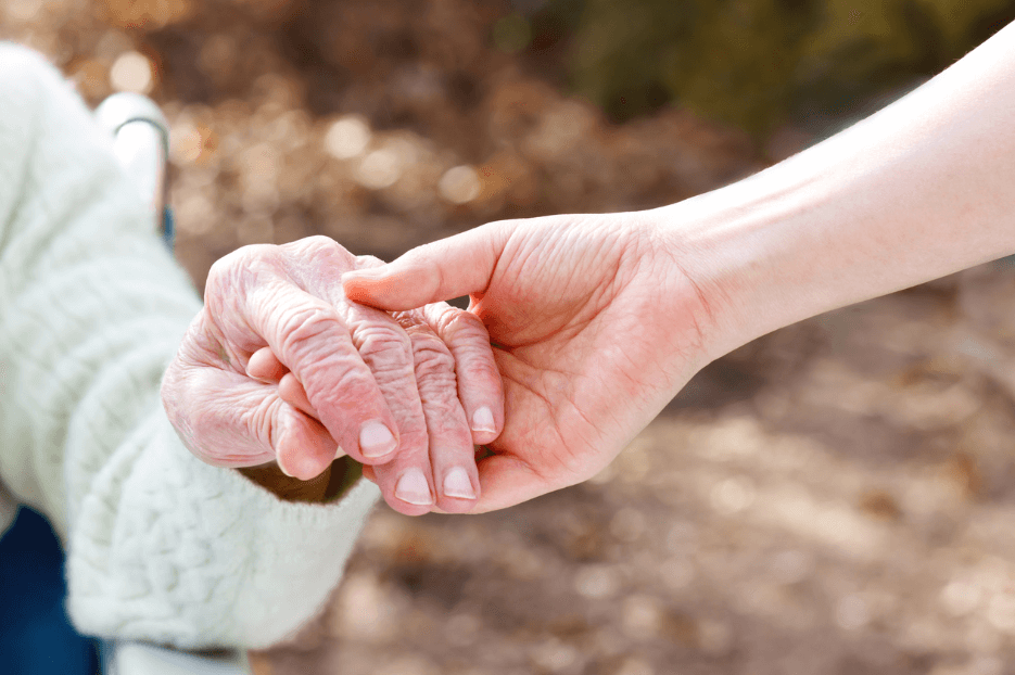 Home Care Employee with Elderly Client